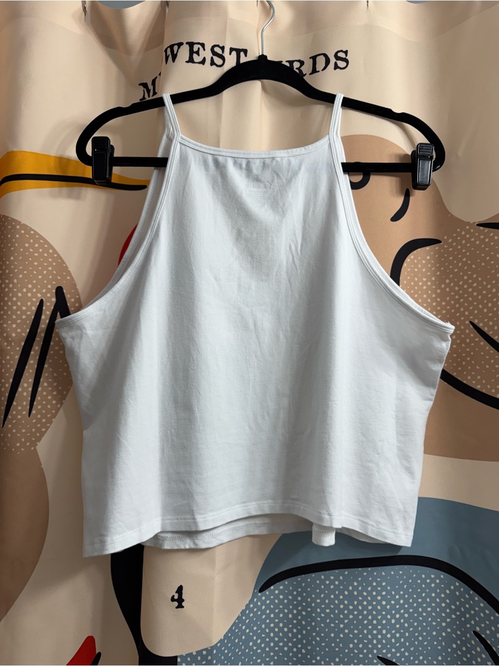 torrid White High Neck Double-Strap Tank Top - Picture 2 of 3